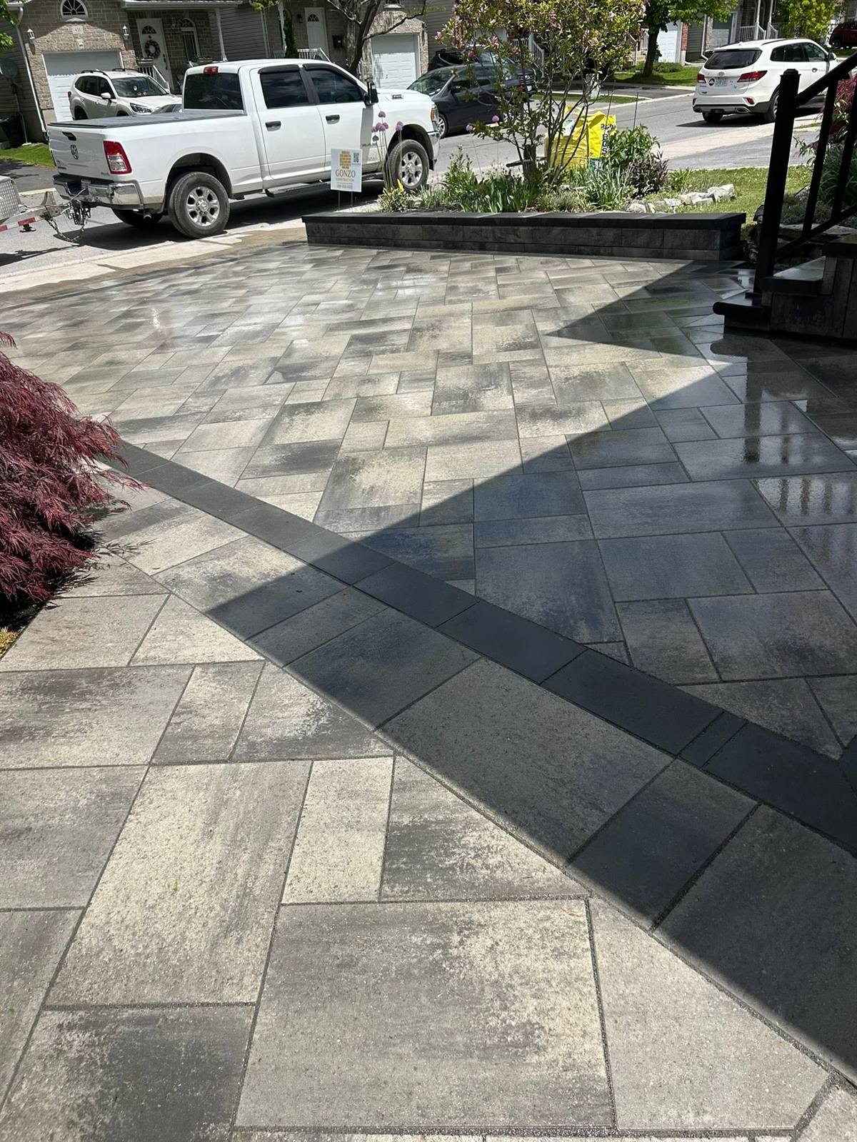 Interlock driveway project by Gonzo Construction in Kingston, Ontario